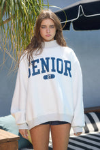 Load image into Gallery viewer, IT2594-SENIOR27 | 'SENIOR' Reversible Mock-Neck Sweatshirt: HEATHER GREY / S/M-L/XL (3-3)
