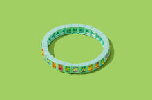 Load image into Gallery viewer, Enamel Stretch Bracelet - Small Gems - Penelope -Asst Colors: Pink