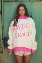 Load image into Gallery viewer, IT2594P-SAVEDBYGRACE | Saved by Grace Puff Print Sweatshirt: CREAM / PINK / S/M-L/XL (3-3)