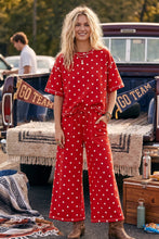 Load image into Gallery viewer, (Original Design) Heavy Scuba Polka Dot Short Sleeve Set: RED/WHITE / S
