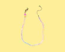 Load image into Gallery viewer, Beaded Necklace - Light Pink + Multi-Colored Beads - Maren