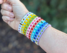 Load image into Gallery viewer, Enamel Stretch Bracelet - Small Gems - Maeve - Asst Colors: Multi-Colored