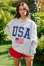 Load image into Gallery viewer, Grey Reversible USA/America Graphic Sweatshirt