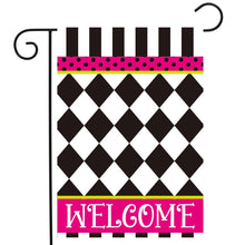 Load image into Gallery viewer, Neon Checkerboard Garden Flag