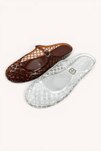 Load image into Gallery viewer, BEVER-01 Jelly Mary Jane Mule Flats Trending Fisherman Mesh : BLACK / 5-6-7-8-9-10(2-4-5-4-2-1)