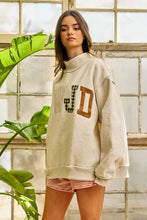 Load image into Gallery viewer, IT2594E-WWJD1 | WWJD Embroidered Mock-neck Sweatshirt
: ASH GREY / S/M-L/XL (3-3)