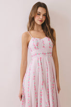 Load image into Gallery viewer, Floral Print Empire Waist Smocked Back Dress