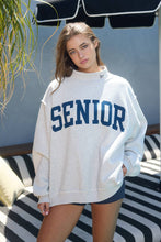 Load image into Gallery viewer, IT2594-SENIOR27 | 'SENIOR' Reversible Mock-Neck Sweatshirt: HEATHER GREY / S/M-L/XL (3-3)