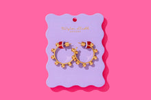 Load image into Gallery viewer, Hoop Earrings - Medium - Gold-Plated w/ Round Balls - Dottie