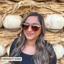 Load image into Gallery viewer, Midnight - Women's Polarized Medium Horn Sunglasses: Ash