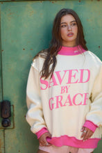 Load image into Gallery viewer, IT2594P-SAVEDBYGRACE | Saved by Grace Puff Print Sweatshirt: CREAM / PINK / S/M-L/XL (3-3)