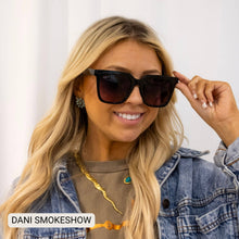 Load image into Gallery viewer, Dani- Women’s Square Sunglasses – Oversized Fall Line: Grey Cheetah