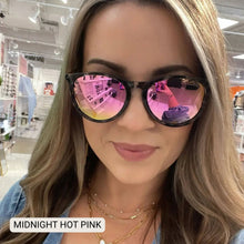Load image into Gallery viewer, Midnight - Women's Polarized Medium Horn Sunglasses: Ash