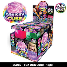 Load image into Gallery viewer, Fun Doh Squish & Squeeze Sparkle Cube Fidget Toy- 12/Display: Wholesale Price