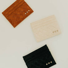 Load image into Gallery viewer, Mariah Woven Small Card Holder Wallet: Cherry Red