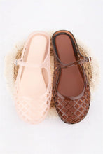 Load image into Gallery viewer, NEMO Jelly Mary Jane Flats Woven Lattice Mesh Shoes: CLEAR / B18