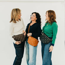 Load image into Gallery viewer, Chic Gold Studded Westlyn Bum Bag: Brown