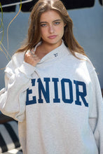 Load image into Gallery viewer, IT2594-SENIOR27 | 'SENIOR' Reversible Mock-Neck Sweatshirt: HEATHER GREY / S/M-L/XL (3-3)