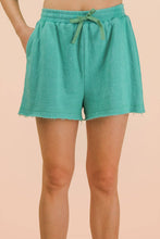 Load image into Gallery viewer, Mineral Washed Knit Casual Top & Shorts: DENIM