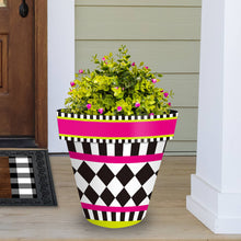 Load image into Gallery viewer, Neon Checkerboard Large Planter