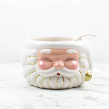 Load image into Gallery viewer, White Santa Punch Bowl & Ladle