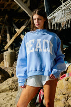Load image into Gallery viewer, Beach Reversible Mock-neck Crop Sweatshirt