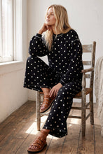 Load image into Gallery viewer, (Original Design) Heavy Scuba Polka Dot Long Sleeve Set: CREAM/BLACK / M