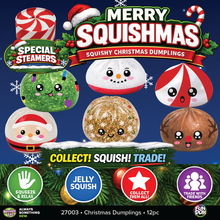 Load image into Gallery viewer, Fun Doh Christmas Dumpling Squishy Toy 12pc Holiday Display: Wholesale Price