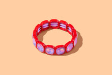 Load image into Gallery viewer, Enamel Stretch Bracelet - Rounded Gems - Elise - Asst Colors: Green