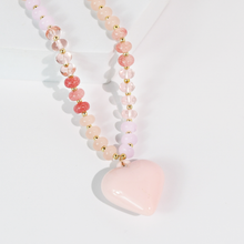 Load image into Gallery viewer, Happy colorful heart Necklace: Purple