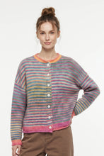 Load image into Gallery viewer, TF26-0715 - Multi color button up cardigan: MOCHA MIX / S-M-L(3-2-1)