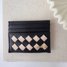 Load image into Gallery viewer, Mariah Woven Small Card Holder Wallet: Black