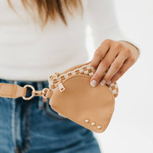 Load image into Gallery viewer, Wonderlust Woven Dual Pouch Wristlet: Tan Checkered