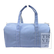 Load image into Gallery viewer, Weekender - Gingham Sky Duffel Bag