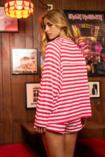 Load image into Gallery viewer, Red and White Stripe Shorts