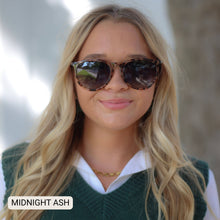 Load image into Gallery viewer, Midnight - Women's Polarized Medium Horn Sunglasses: Ash
