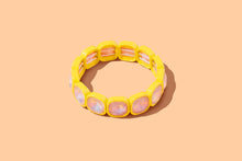 Load image into Gallery viewer, Enamel Stretch Bracelet - Rounded Gems - Elise - Asst Colors: Green