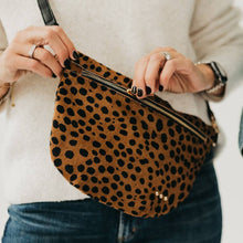 Load image into Gallery viewer, Hair On Hide Westlyn Bum Bag: Black