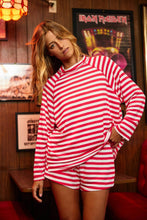 Load image into Gallery viewer, Red and White Stripe Shorts