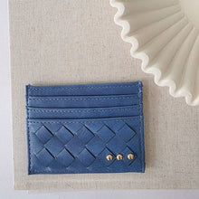 Load image into Gallery viewer, Mariah Woven Small Card Holder Wallet: Cream