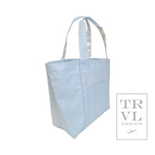 Load image into Gallery viewer, Jumbo Tote - X-large Tote Gingham Mist: Gingham Mist