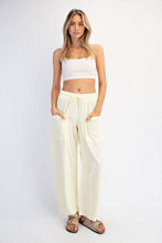 Load image into Gallery viewer, P566437-Ankle Length Cotton Slub Barrel Pant: Lemonilla / S-M-L (2-2-2)