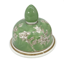 Load image into Gallery viewer, Green & White Chinoiserie Ginger Jar 14"