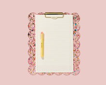 Load image into Gallery viewer, Scalloped Clipboard - Large - Happy Confetti