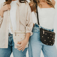 Load image into Gallery viewer, Chic Gold Studded Westlyn Bum Bag: Brown