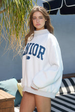 Load image into Gallery viewer, IT2594-SENIOR27 | 'SENIOR' Reversible Mock-Neck Sweatshirt: HEATHER GREY / S/M-L/XL (3-3)