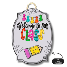 Load image into Gallery viewer, Bright Bloom "Welcome to Our Class" Hanger + Mini