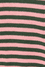 Load image into Gallery viewer, Striped Knit Sweater and Wide Leg Pant Set: GREEN-DK RED STRIPE / XS