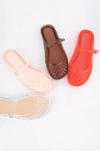 Load image into Gallery viewer, NEMO Jelly Mary Jane Flats Woven Lattice Mesh Shoes: CLEAR / B18