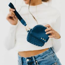 Load image into Gallery viewer, Wonderlust Woven Dual Pouch Wristlet: Tan Checkered